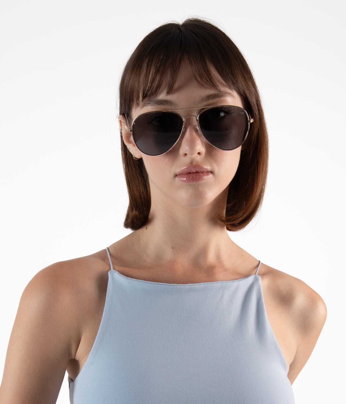 SADIE Metal Aviator Sunglasses | Color: Black, Grey - variant::black