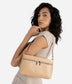 MALENESM Small Vegan Shoulder Bag – Theme | Color: Beige - variant::pancake