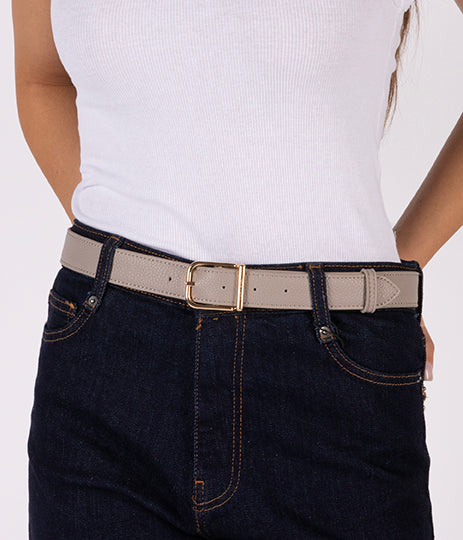MEIR Vegan Leather Belt - Purity | Color: Plateau - variant::plateau