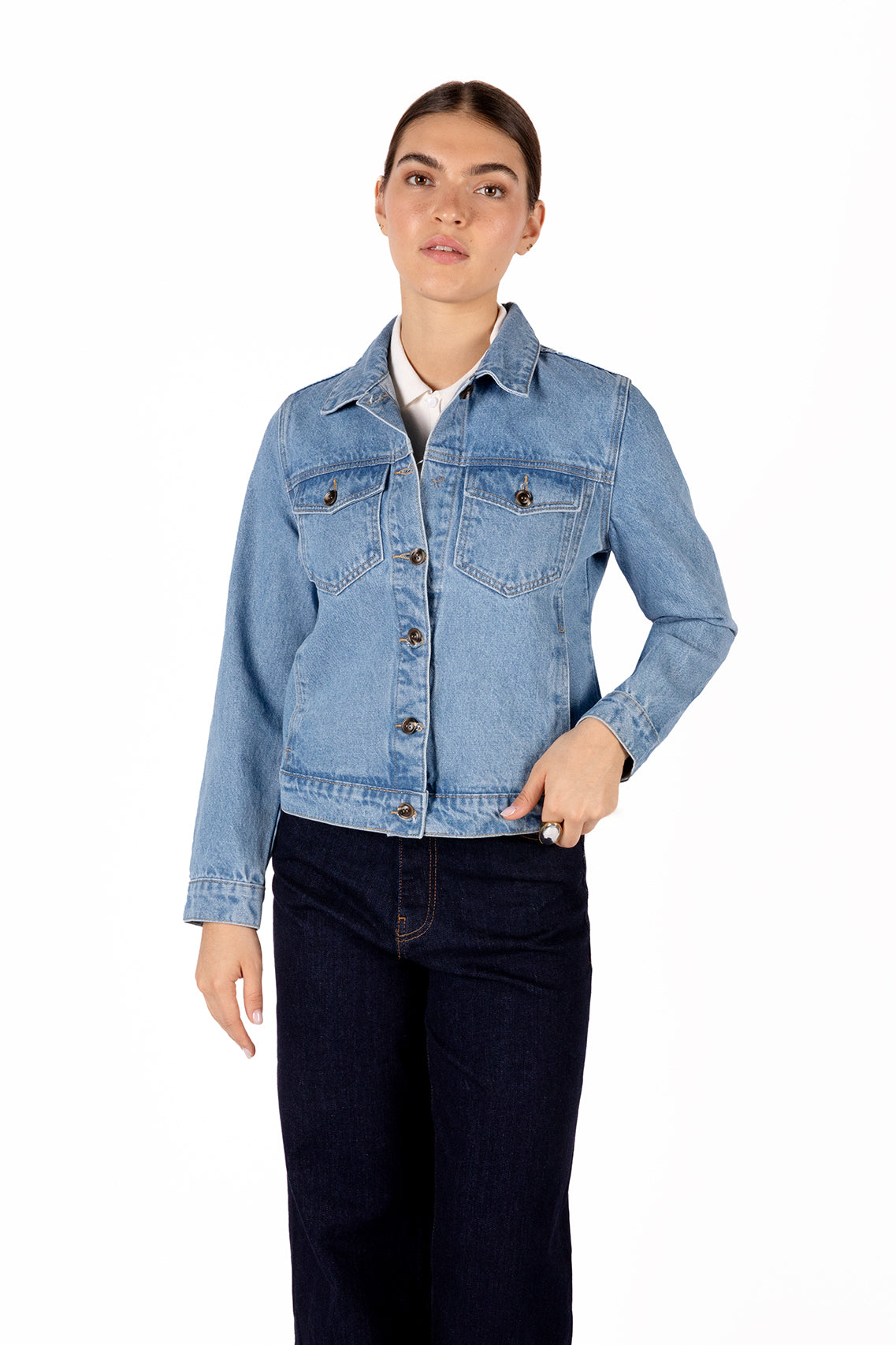 CORIO Women's Vegan Jacket | Color: Light blue - variant::light blue
