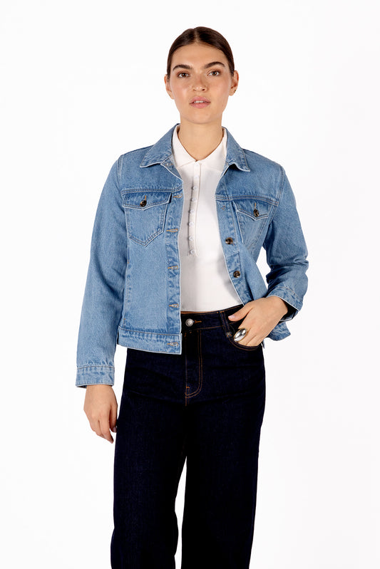 CORIO Women's Vegan Jacket | Color: Light blue - variant::light blue