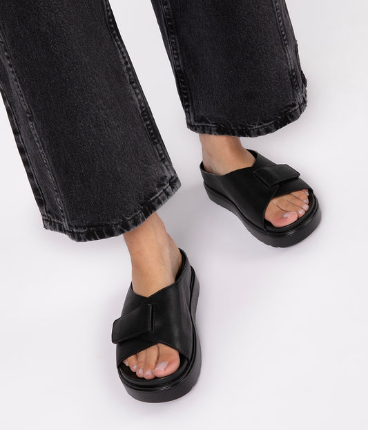 IDAH Women’s Vegan Sandals | Color: Black - variant::black