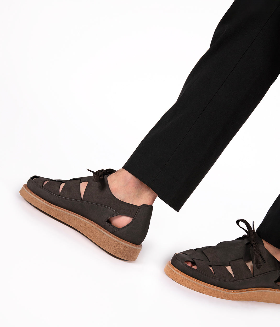 IZAK Men's Vegan Sandals | Color: Brown - variant::brown