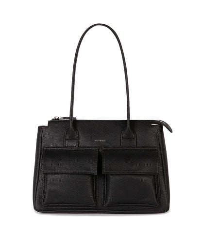 JORDI Vegan Tote Bag – Grain | Color: Black - variant::black