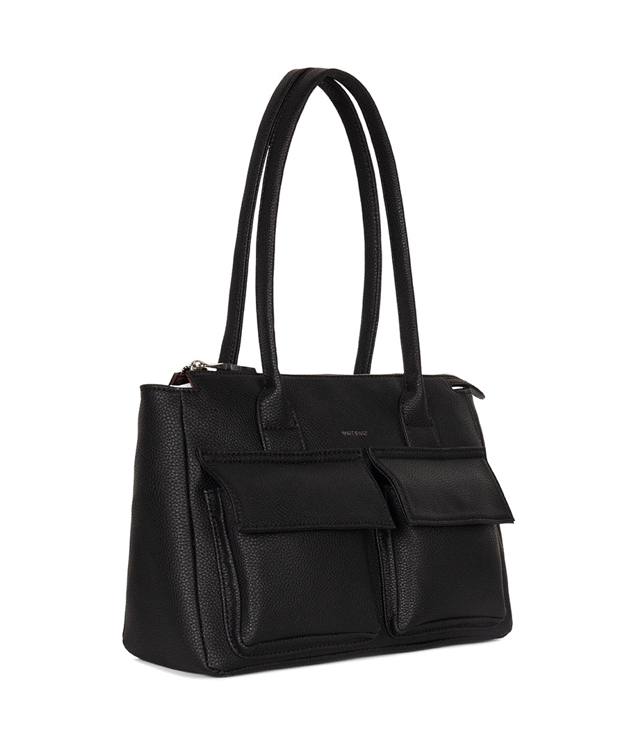 JORDI Vegan Tote Bag – Grain | Color: Black - variant::black
