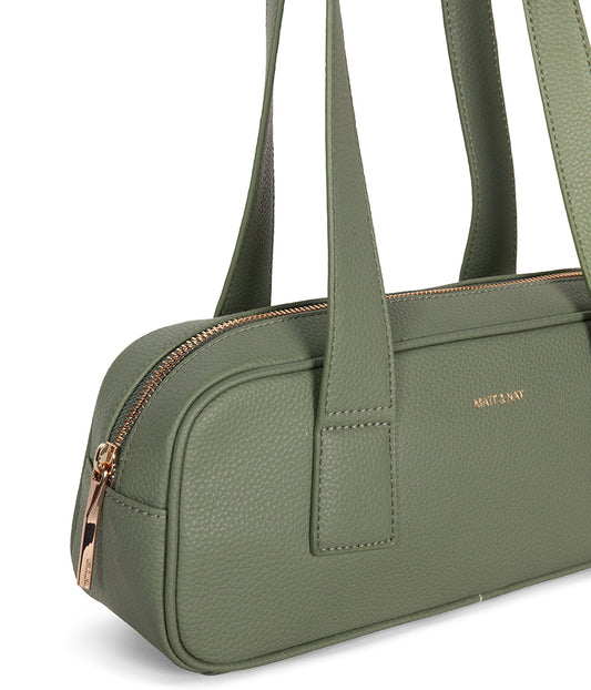 LEMUR Vegan Satchel – Grain | Color: Olivine - variant::olivine