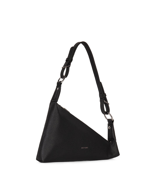 Matina Vegan Shoulder Bag – Grain | Color: Black - variant::black