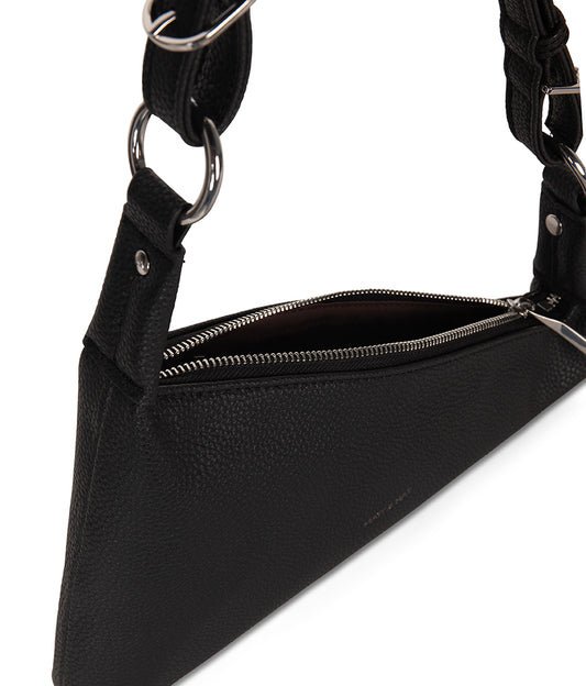 Matina Vegan Shoulder Bag – Grain | Color: Black - variant::black