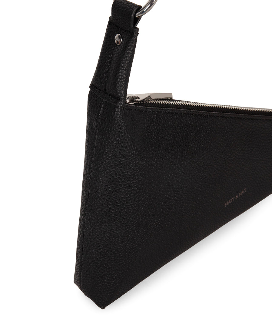 Matina Vegan Shoulder Bag – Grain | Color: Black - variant::black