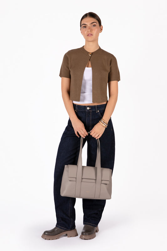 MOLLY Vegan Tote Bag – Grain | Color: Olivine - variant::olivine