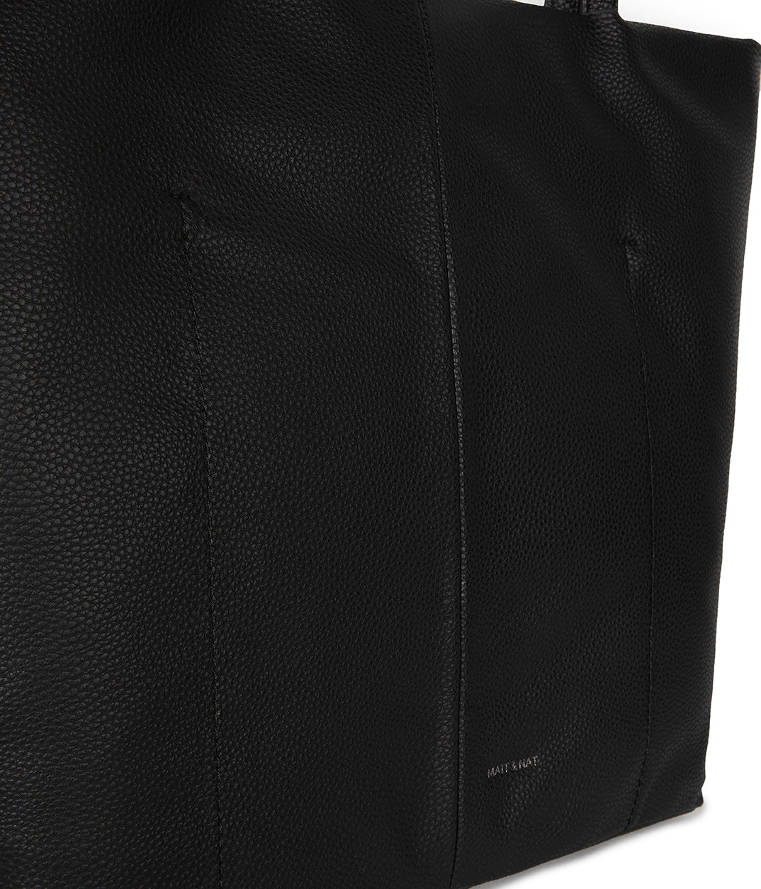 NATALIA Vegan Tote Bag – Grain | Color: Black - variant::black