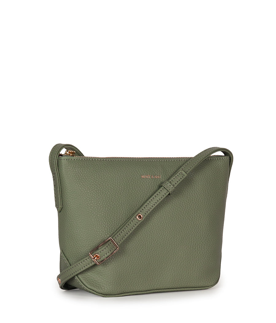 SAM Vegan Crossbody Bag - Grain | Color: Olivine - variant::olivine