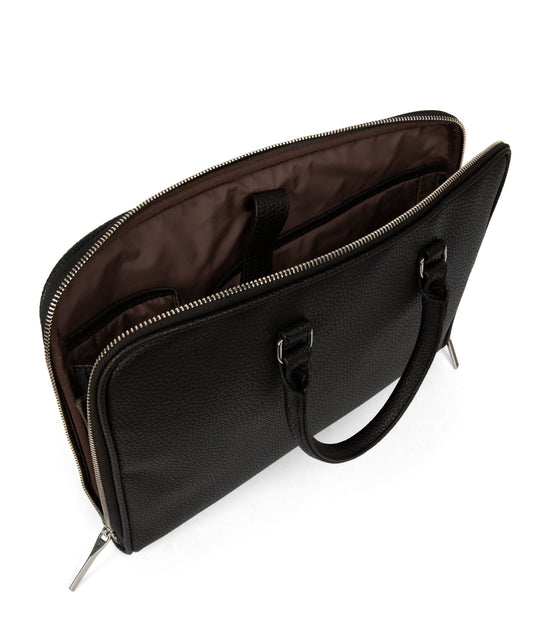 BELEM Vegan Briefcase - Grain | Color: Black - variant::black