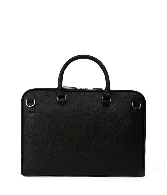 BELEM Vegan Briefcase - Grain | Color: Black - variant::black