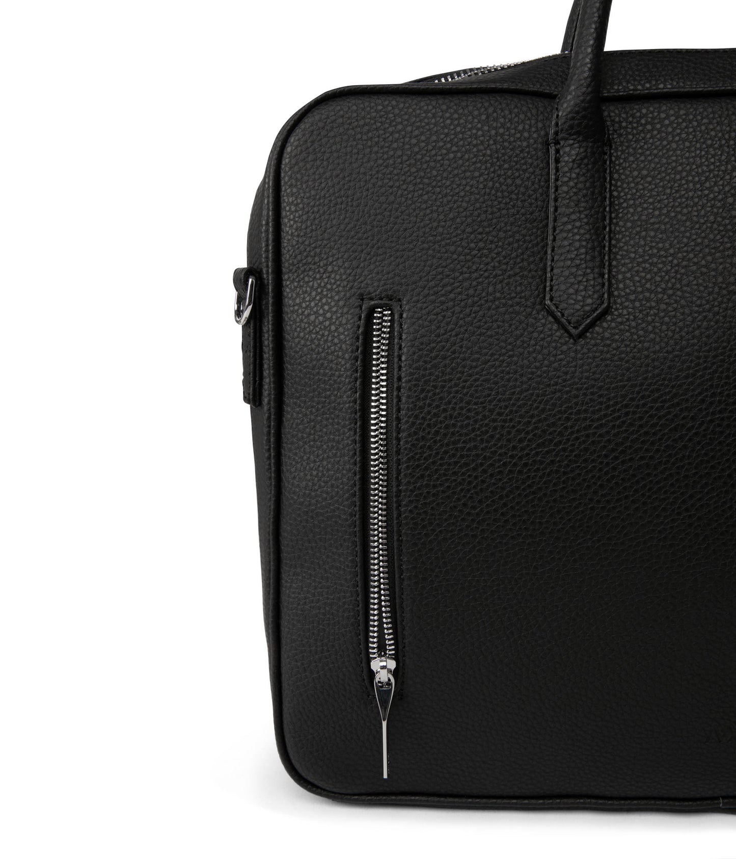 ELON Vegan Briefcase - Grain | Color: Black - variant::black
