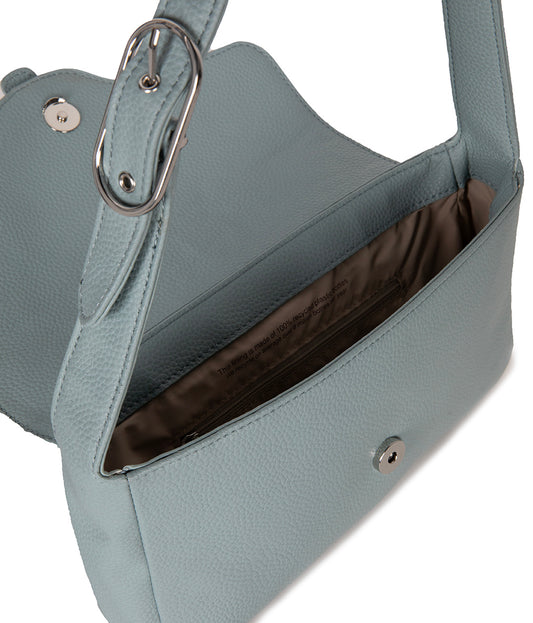 ISABELLE Vegan Shoulder Bag – Grain | Color: Aquamarine - variant::aquamarine