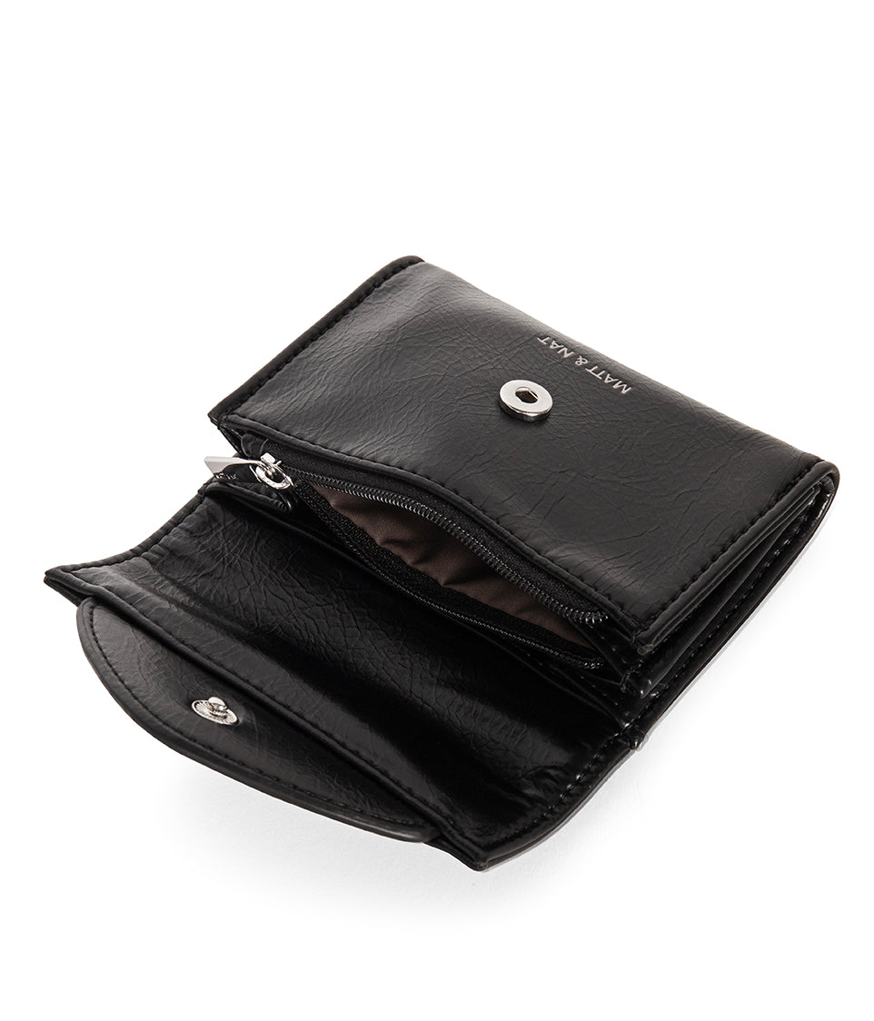YULET Vegan Card Holder - Grain | Color: Black - variant::black