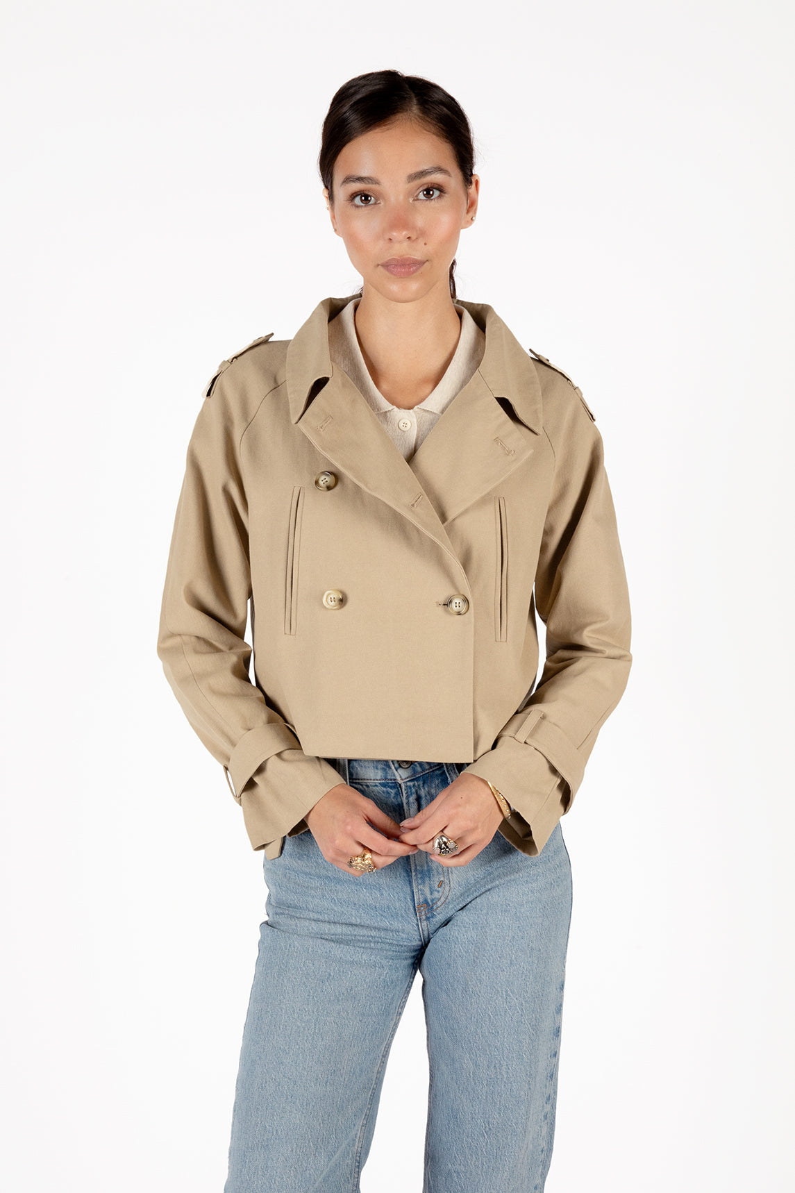 JAIPUR Women's Vegan Jacket | Color: Khaki - variant::khaki