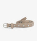 BOWIE Women's Vegan Skinny Belt | Color: Beige - variant::feather