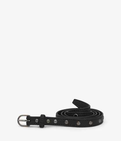 BOWIE Women's Vegan Skinny Belt | Color: Black - variant::black