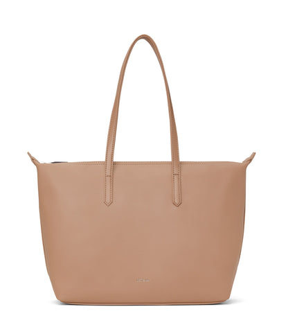 ABBI Vegan Tote Bag - Loom | Color: Tan - variant::cafe