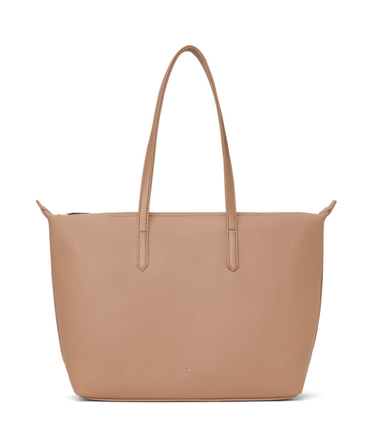 ABBI Vegan Tote Bag - Loom | Color: Tan - variant::cafe