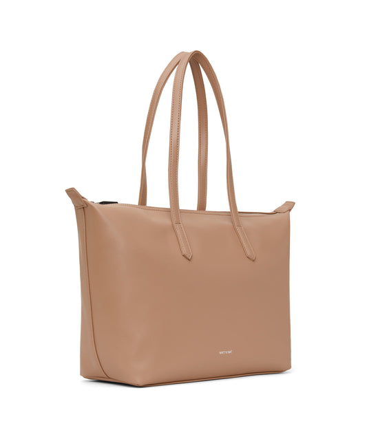 ABBI Vegan Tote Bag - Loom | Color: Tan - variant::cafe