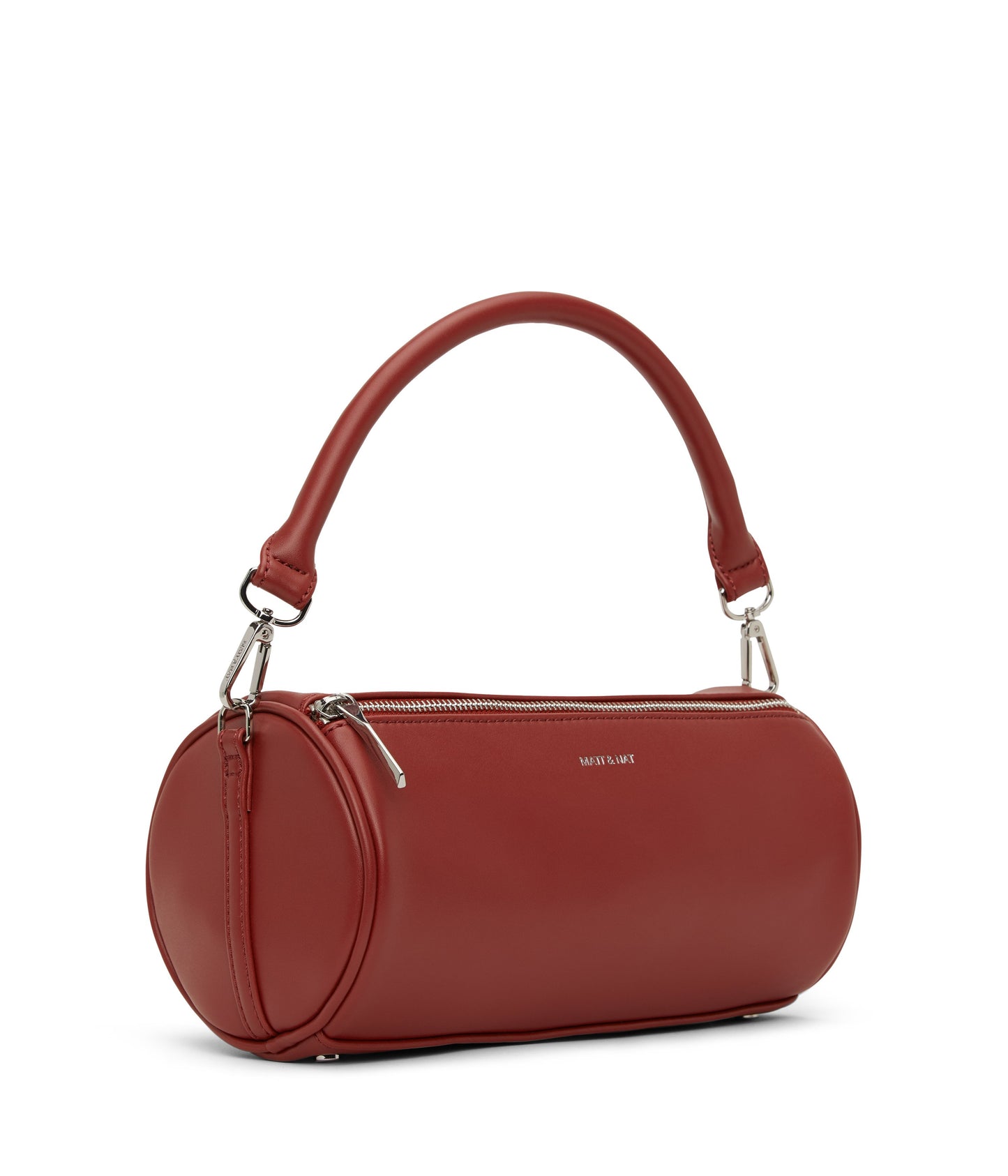 SEOUL Vegan Barrel Satchel - Loom | Color: Red - variant::gala