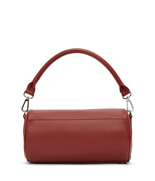 SEOUL Vegan Barrel Satchel - Loom | Color: Red - variant::gala
