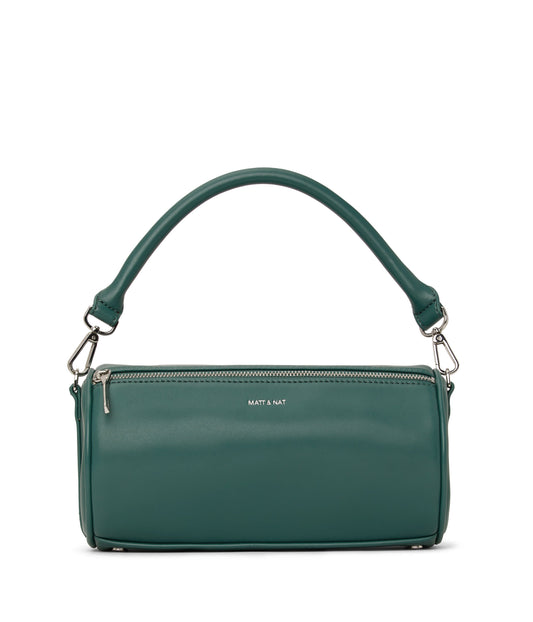 SEOUL Vegan Barrel Satchel - Loom | Color: Blue - variant::kombucha