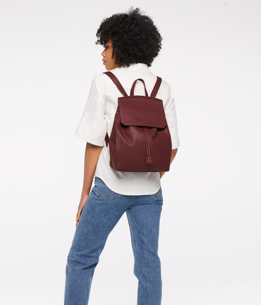 MUMBAI Vegan Backpack - Purity | Color: Red - variant::beet