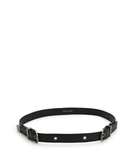 Axel Double Skinny Belt Black - Leather Belts
