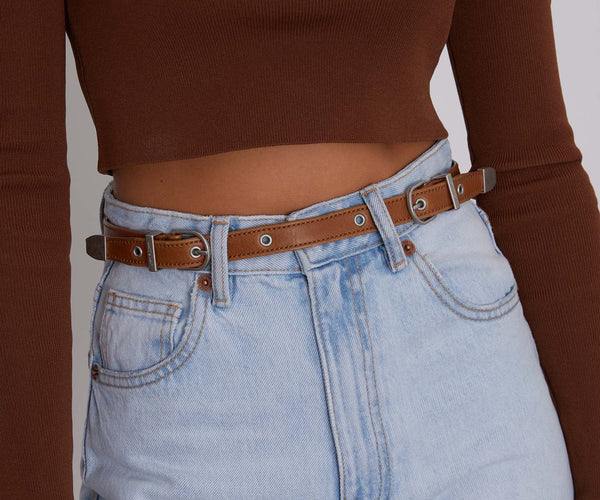 Up To 60% Off on Women Skinny Metal Cinch Belt