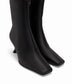 AMOUR Women's Vegan High Heel Boots | Color: Black - variant::black