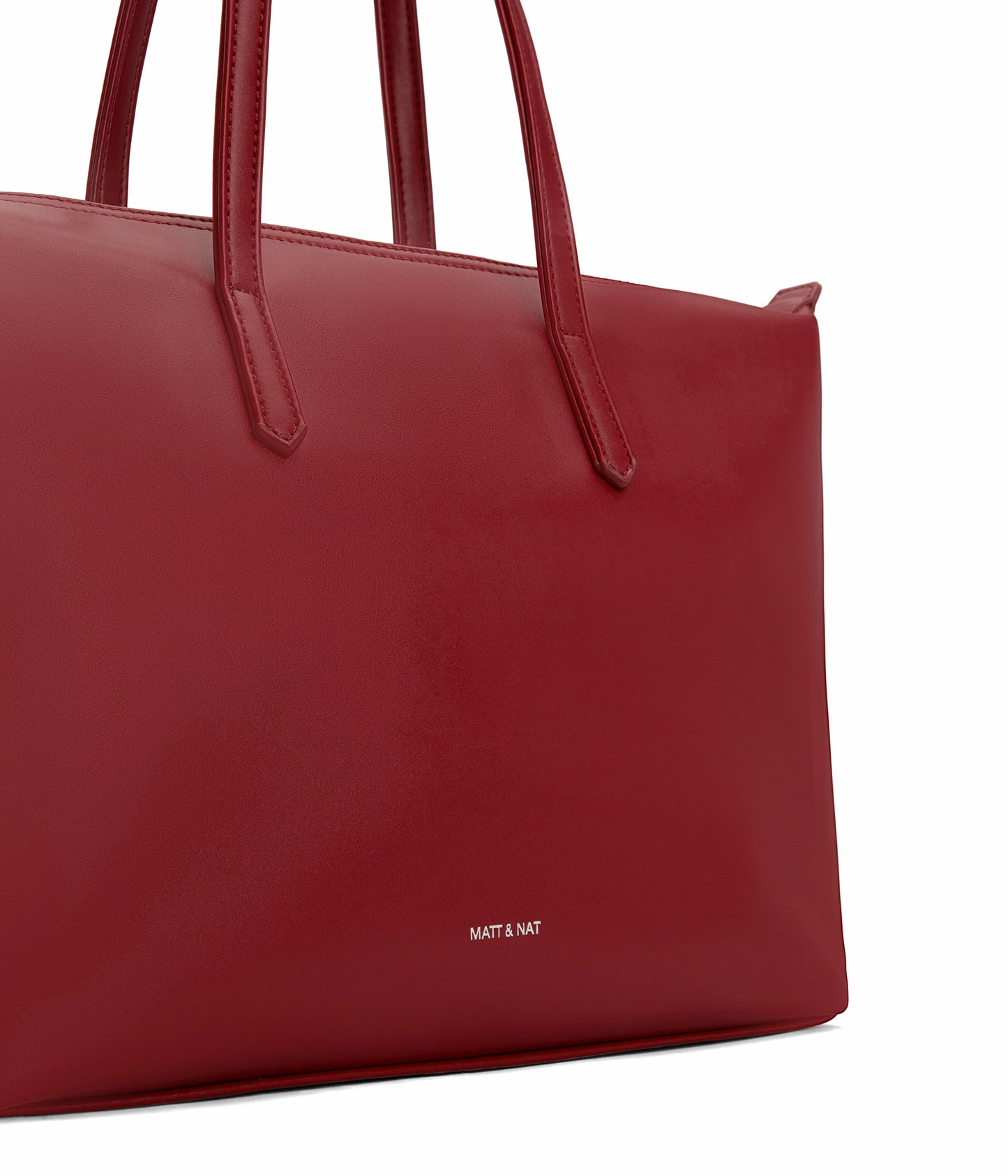 ABBI Vegan Tote Bag - Loom | Color: Red - variant::plum
