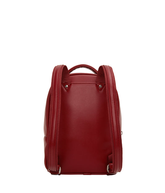 CAROSM Small Vegan Backpack - Loom | Color: Red - variant::plum