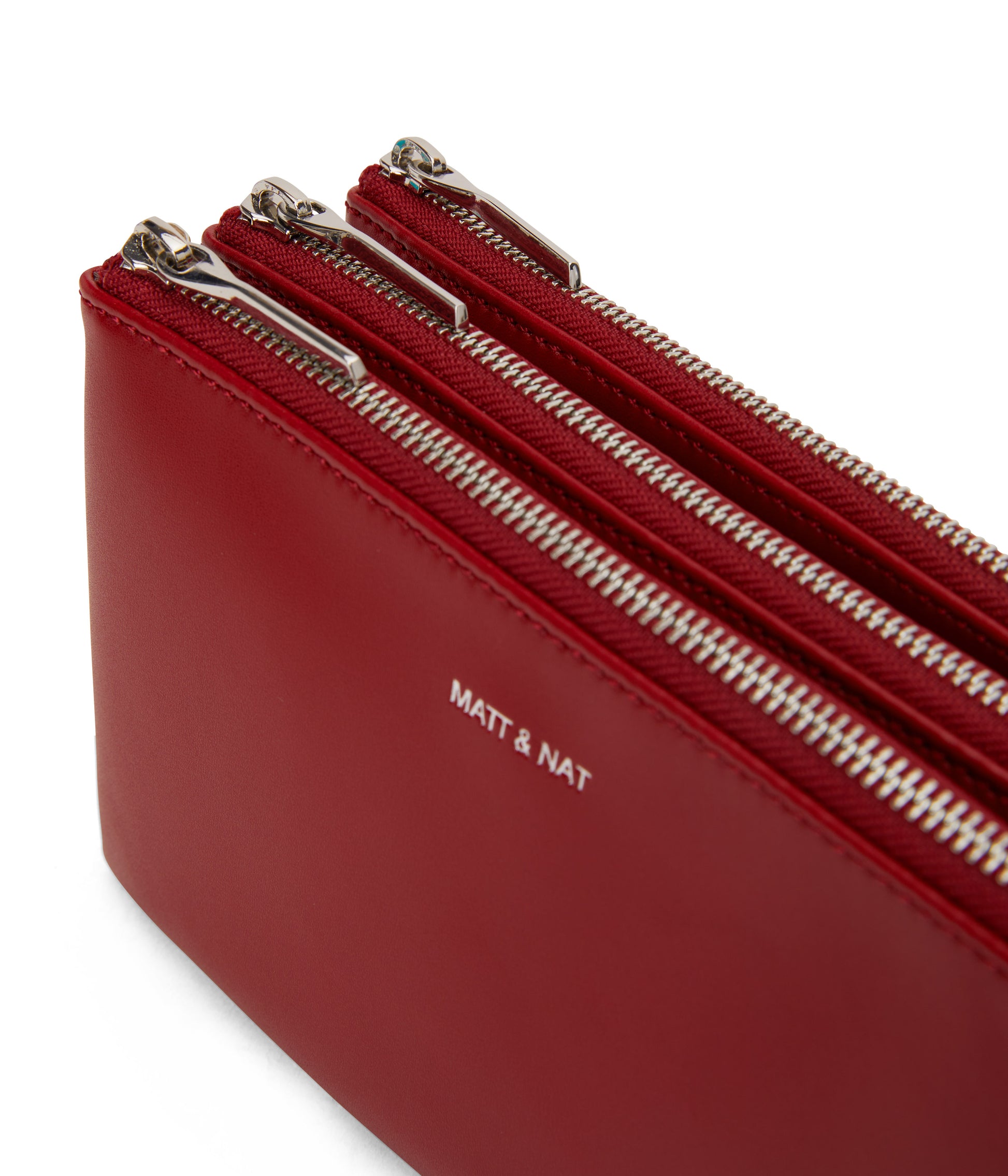 TRIPLET Vegan Crossbody Bag - Loom | Color: Red - variant::plum