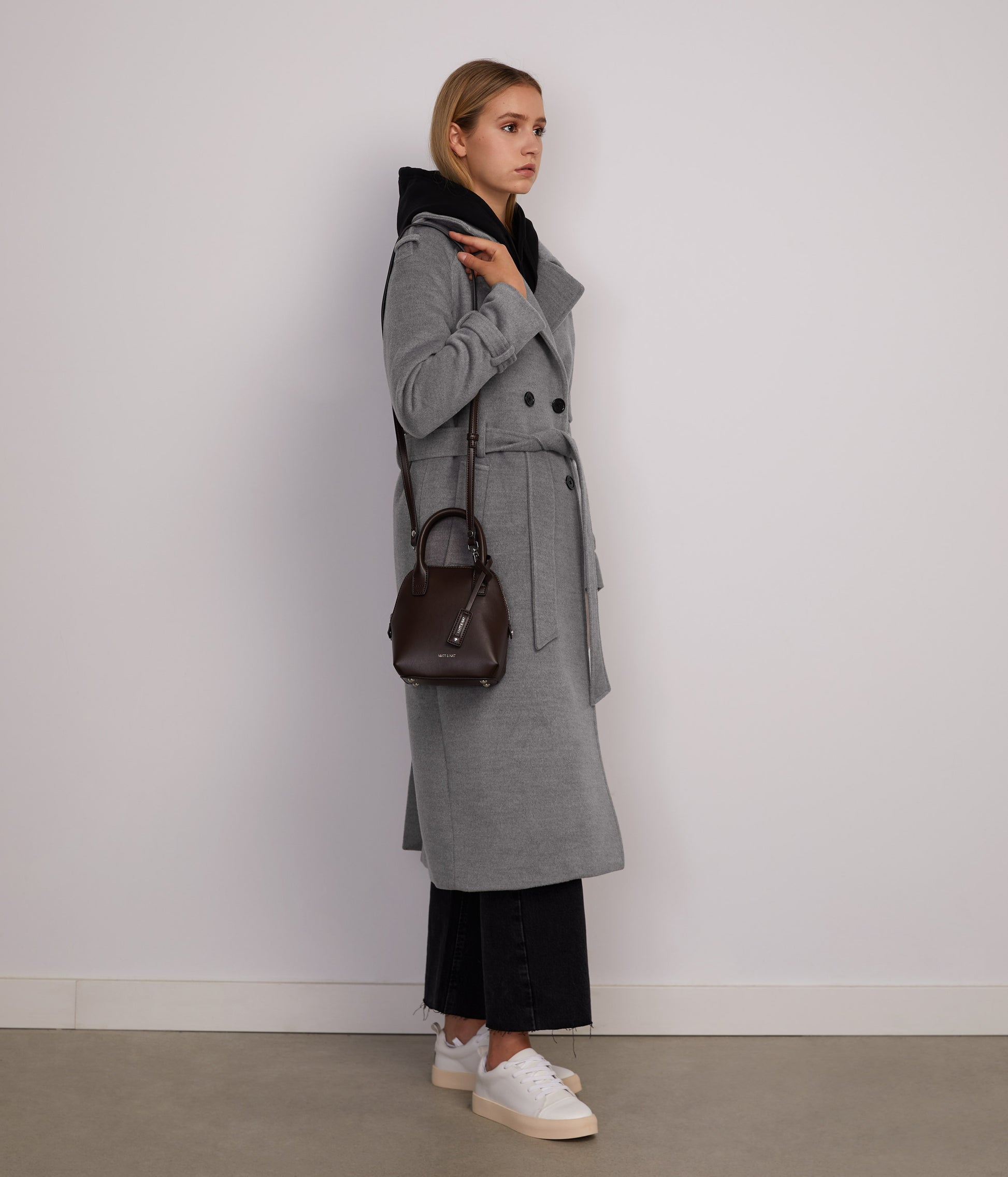 VIVI Women's Long Coat | Color: Light Grey - variant::light