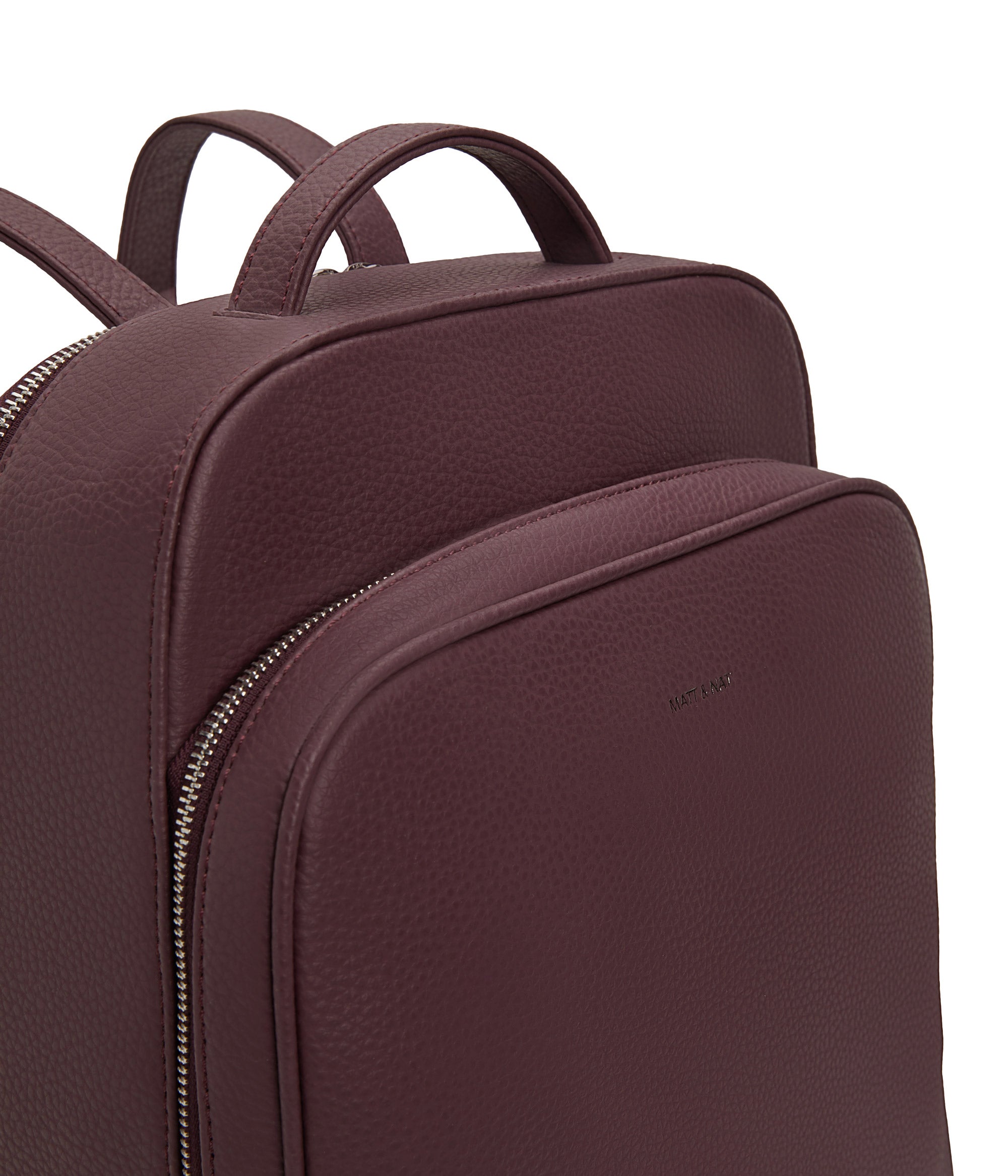 Matt & Nat NAVA VEGAN BACKPACK - PURITY Color (plum) BRAVE Vegan Backpack - Purity | Matt & Nat USA main image 4