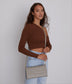 DREWLG Large Vegan Crossbody Bag - Vintage | Color: Grey - variant::wave
