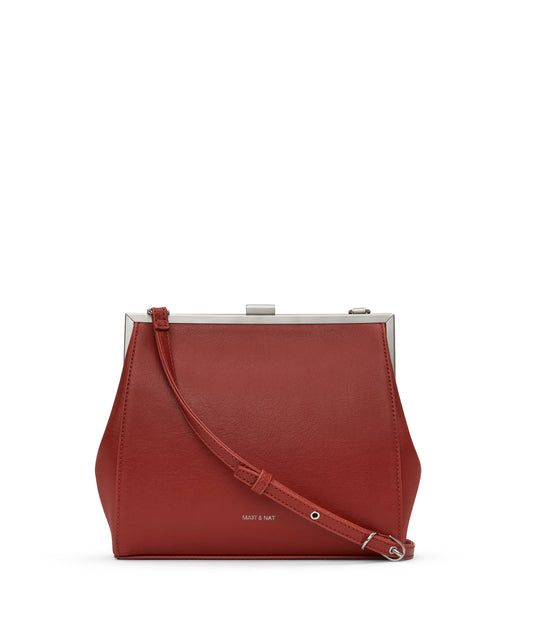 REIKA Vegan Frame Crossbody Bag - Vintage | Color: Red - variant::barn