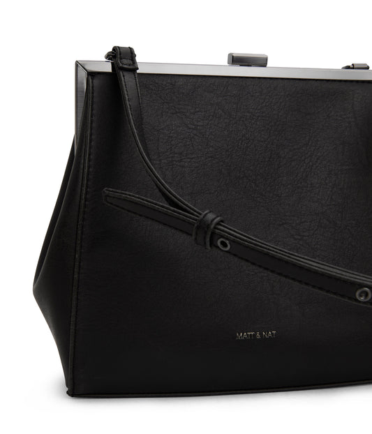 REIKA Vegan Frame Crossbody Bag - Vintage | Color: Black - variant::blkant