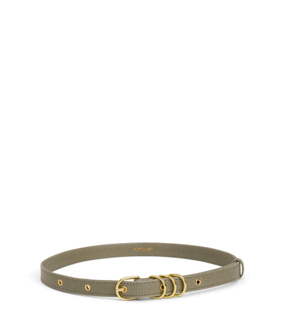 JULEP Women's Vegan Skinny Belt | Color: Green - variant::sage