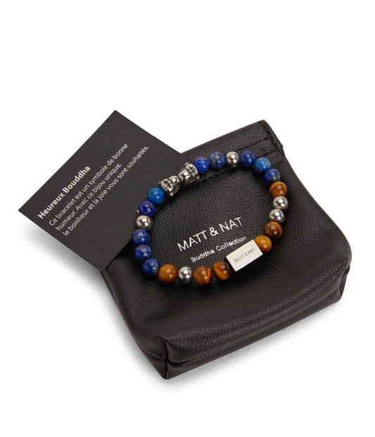 LAUGHING - Stone Bead Bracelet | Color: Black - variant::black
