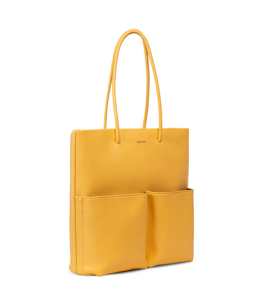 BERTA Vegan Tote Bag - Loom | Color: Yellow - variant::citrine