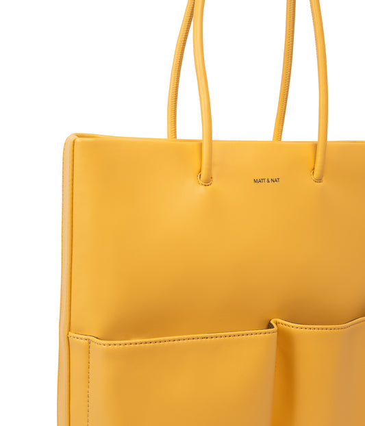 BERTA Vegan Tote Bag - Loom | Color: Yellow - variant::citrine