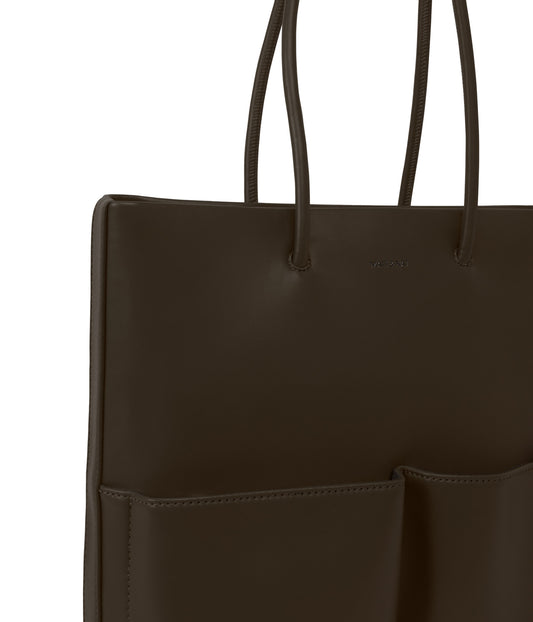 BERTA Vegan Tote Bag - Loom | Color: Brown - variant::espresso