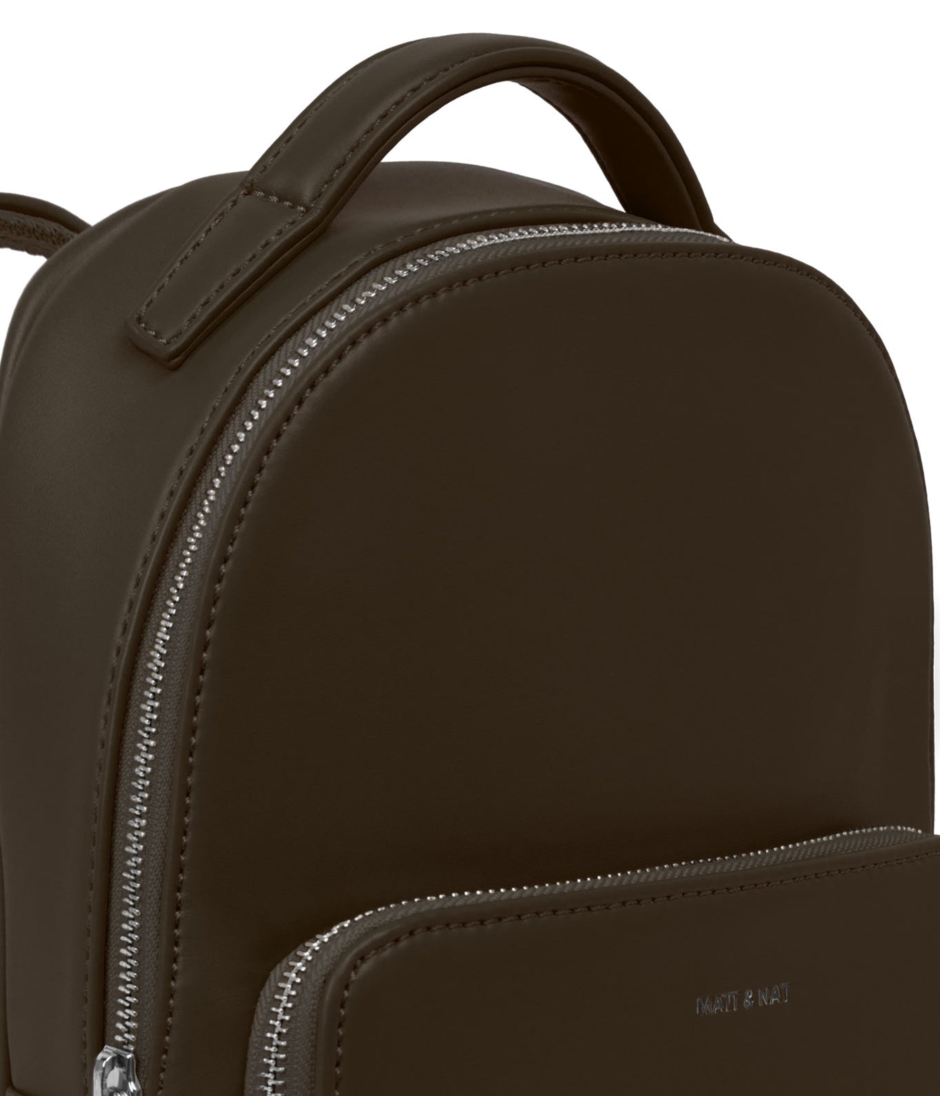 CAROSM Small Vegan Backpack - Loom | Color: Brown - variant::espresso