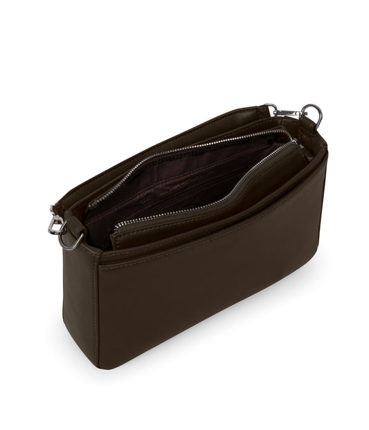 FENNE Vegan Convertible Crossbody Bag - Loom | Color: Brown - variant::espresso