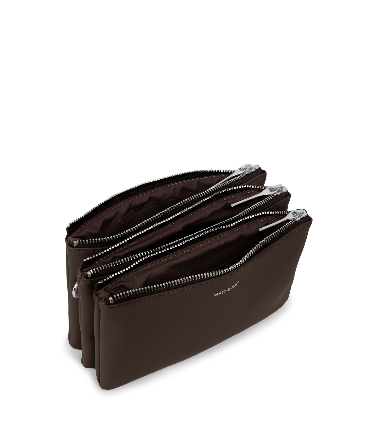 TRIPLET Vegan Crossbody Bag - Loom | Color: Brown - variant::espresso